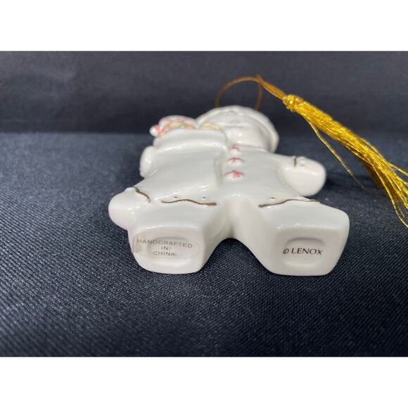 Vintage Lenox Annual Gingerbread Man Christmas Ornament with Stocking, Keepsake - Picture 3 of 4